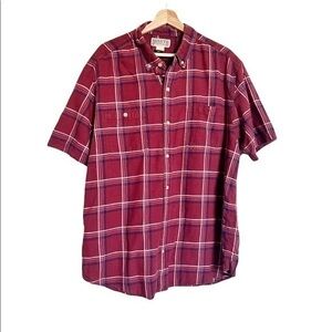 Duluth Organic Hemp Short Sleeve Plaid Men's Shirt XL